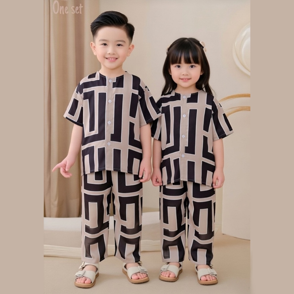 One set anak bahan rayon premium