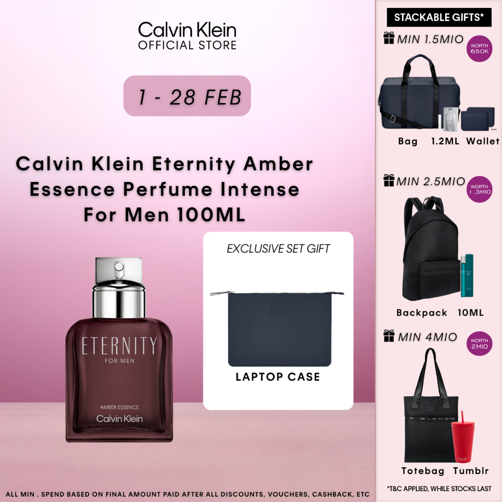 Calvin Klein Eternity Amber Essence Perfume Intense For Men - Parfum Pria Fragrance Minyak Wangi Tah