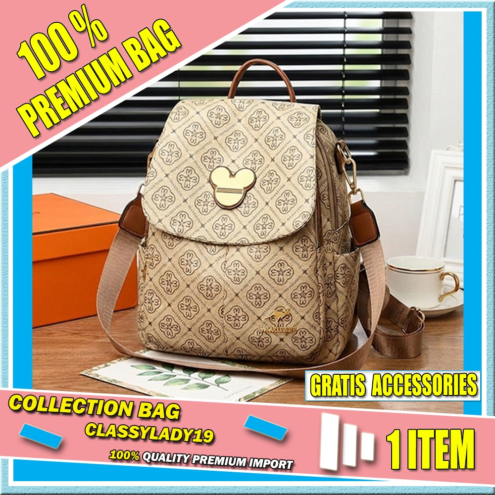 Classylady CL 668 Tas Ransel Bagpack Punggung Wanita Prempuan Cewek Cewe Multifungsi Waterproof Muat