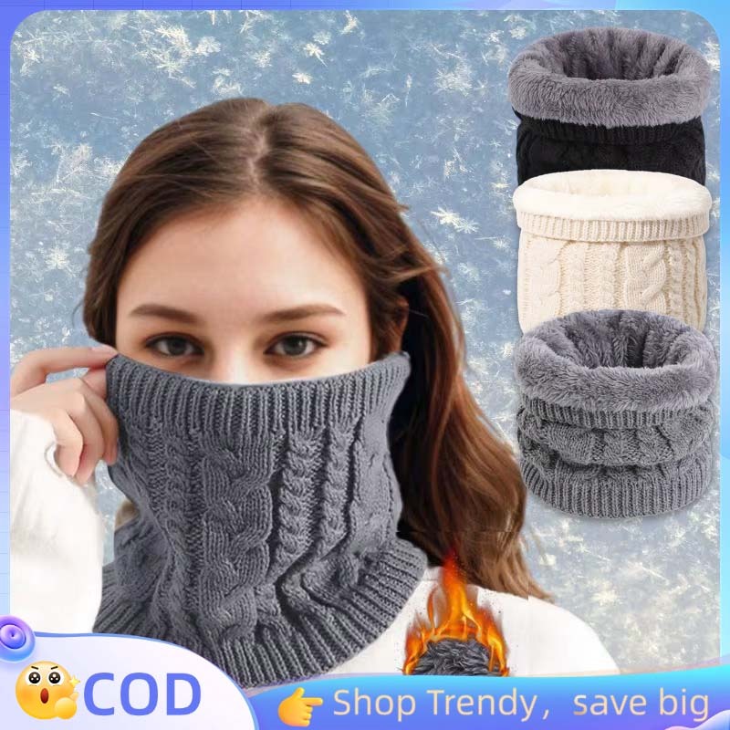Neck Warmer Dilapisi Fleece Dan Tebal Wanita Syal Leher Pria Neck Warmer Pria Syal Leher Musim Dingi