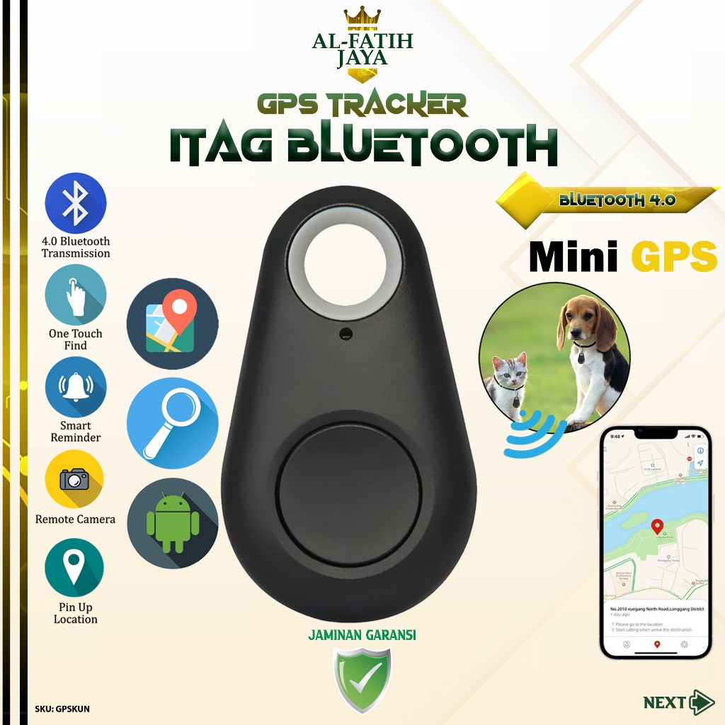 GPS Tracker Smart Finder Alat Pelacak Kendaraan Mobil Motor Hewan Finder Lokasi Anti Lost Alarm Blue