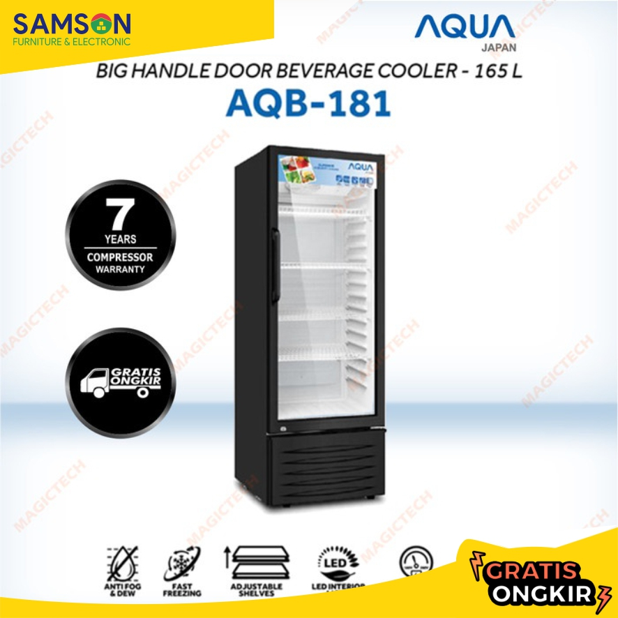 SHOWCASE AQUA AQB-181 DISPLAY COOLER 4 RAK - 165 L
