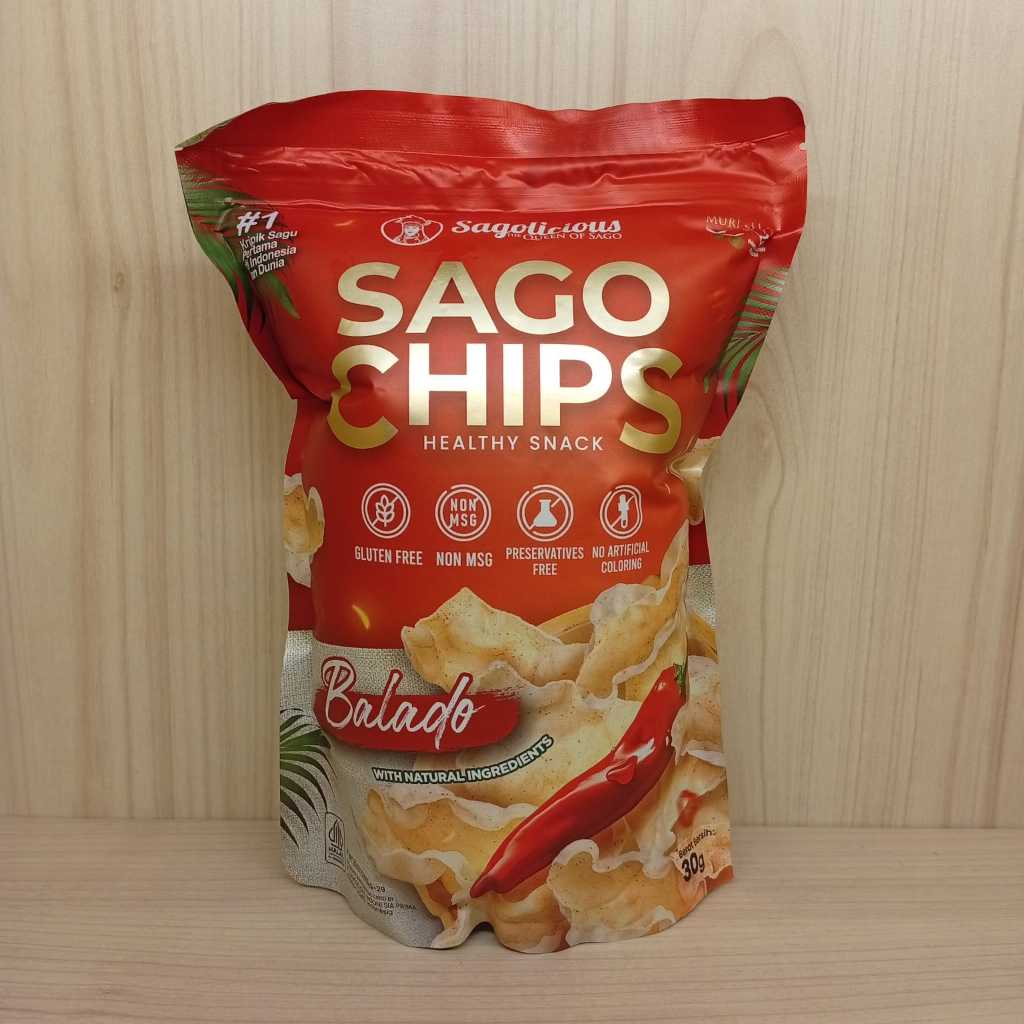 Sago Chip Balado By SAGOLICIOUS 30g Camilan Sehat Sagu Tanpa MSG