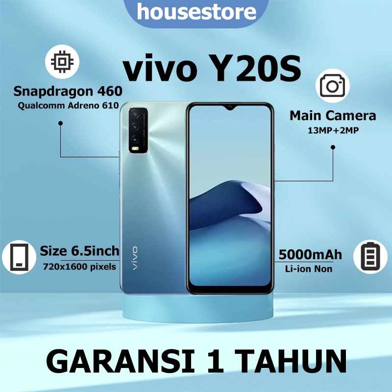 Vivo Y20s RAM 8/128GB 4G Android GARANSI 1 Tahun