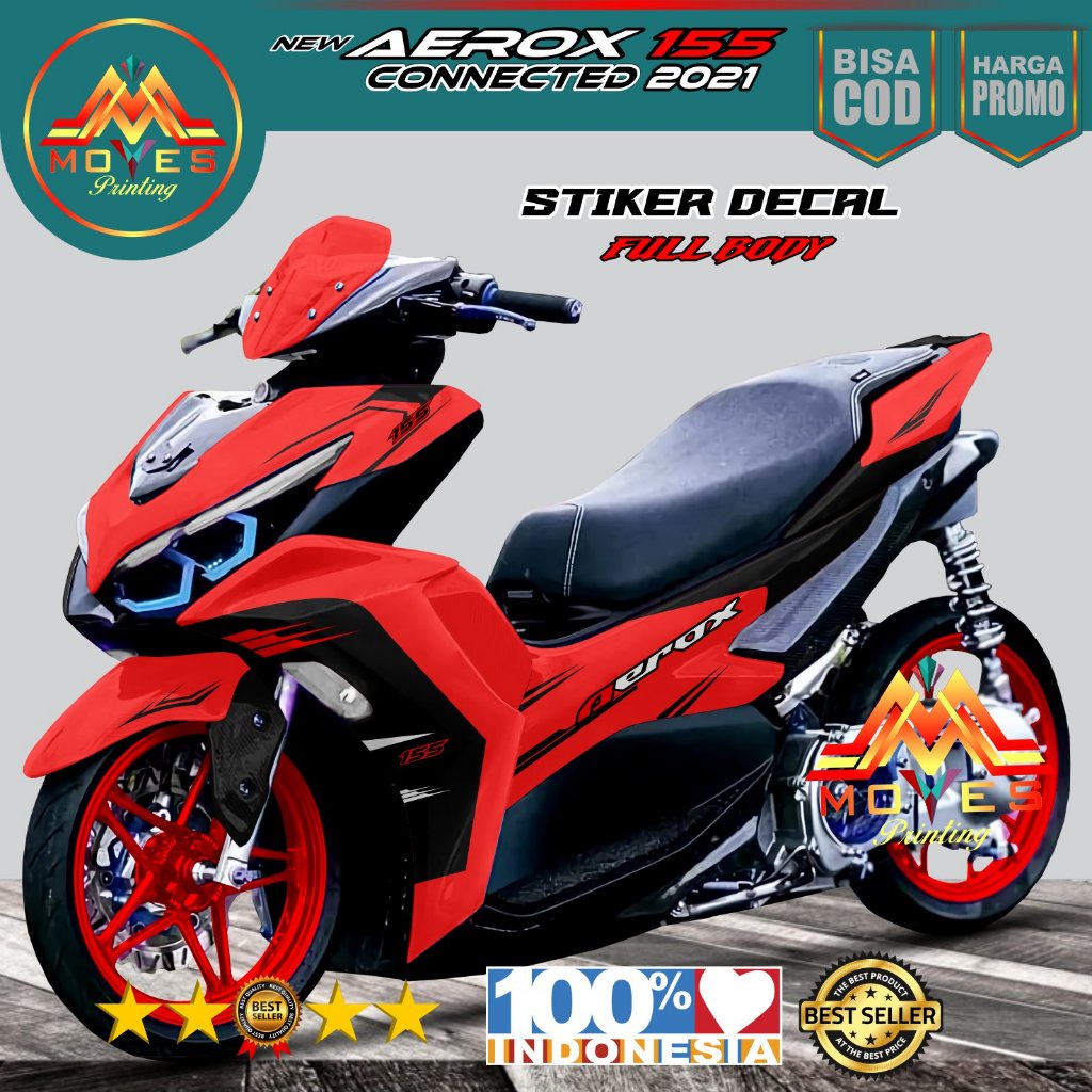 Decal Stiker Aerox 155 new - Stiker Aerox new155 Full Body