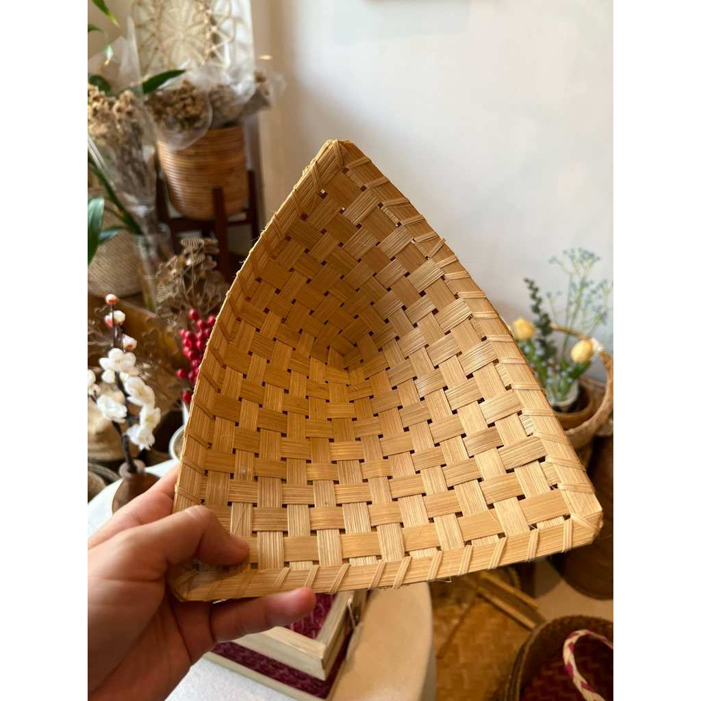 pincuk bambu / piring pincuk bambu / piring pecel pincuk