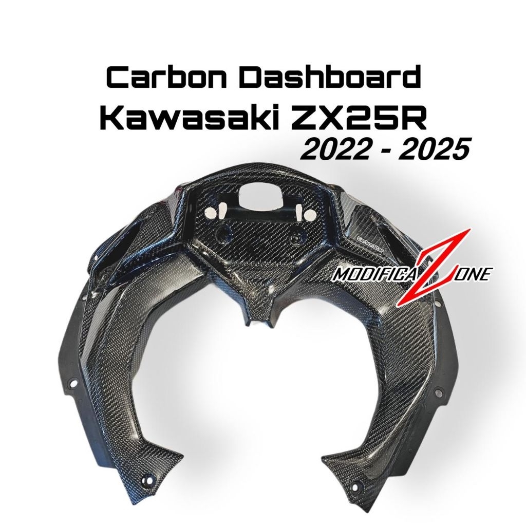 CarbonStar : Dashboard Carbon Kawasaki ZX25R ZX4R - Part Ori lapis bahan carbon bagian bodi sekitar 