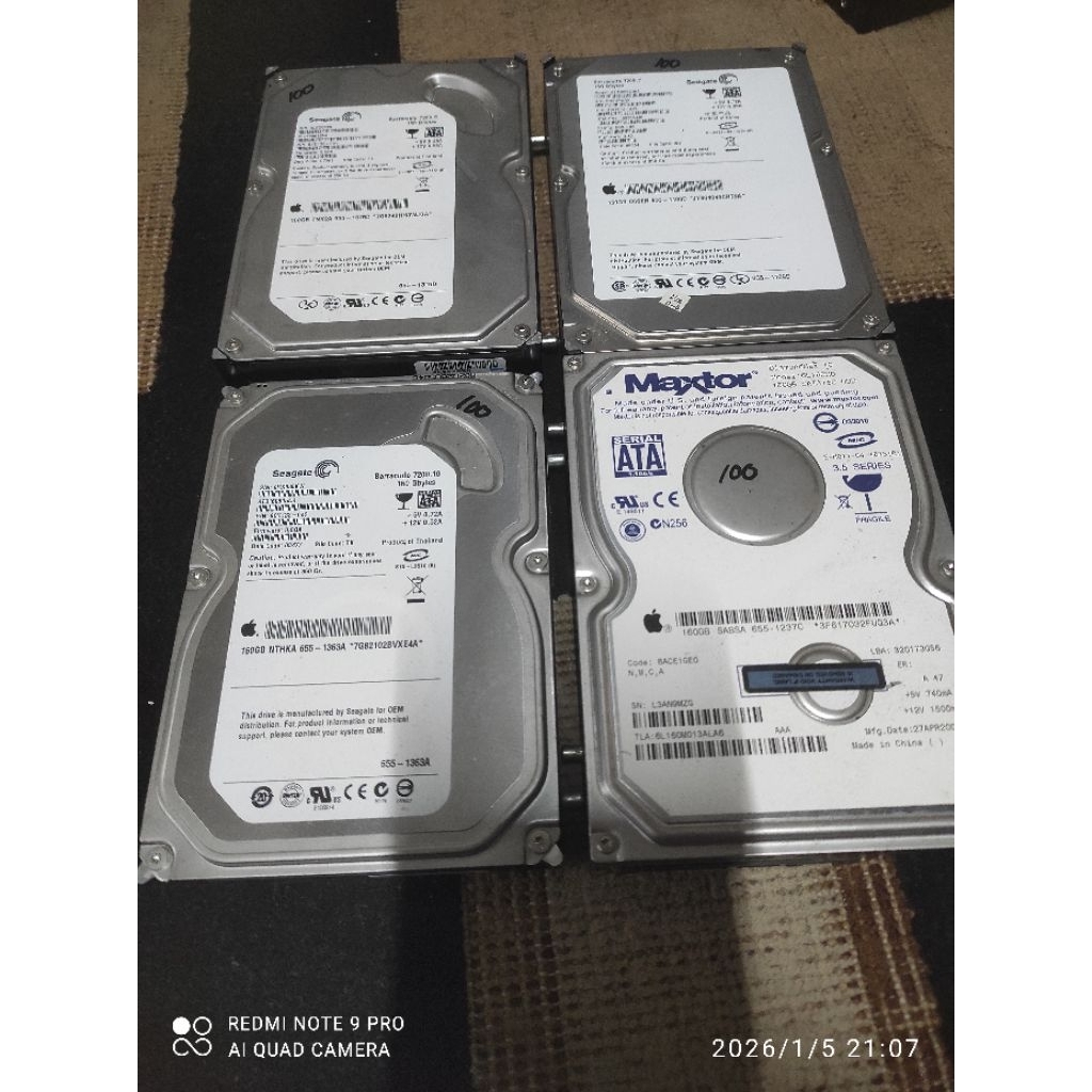 hardisk pc /komputer 160gb sentinel 100%
