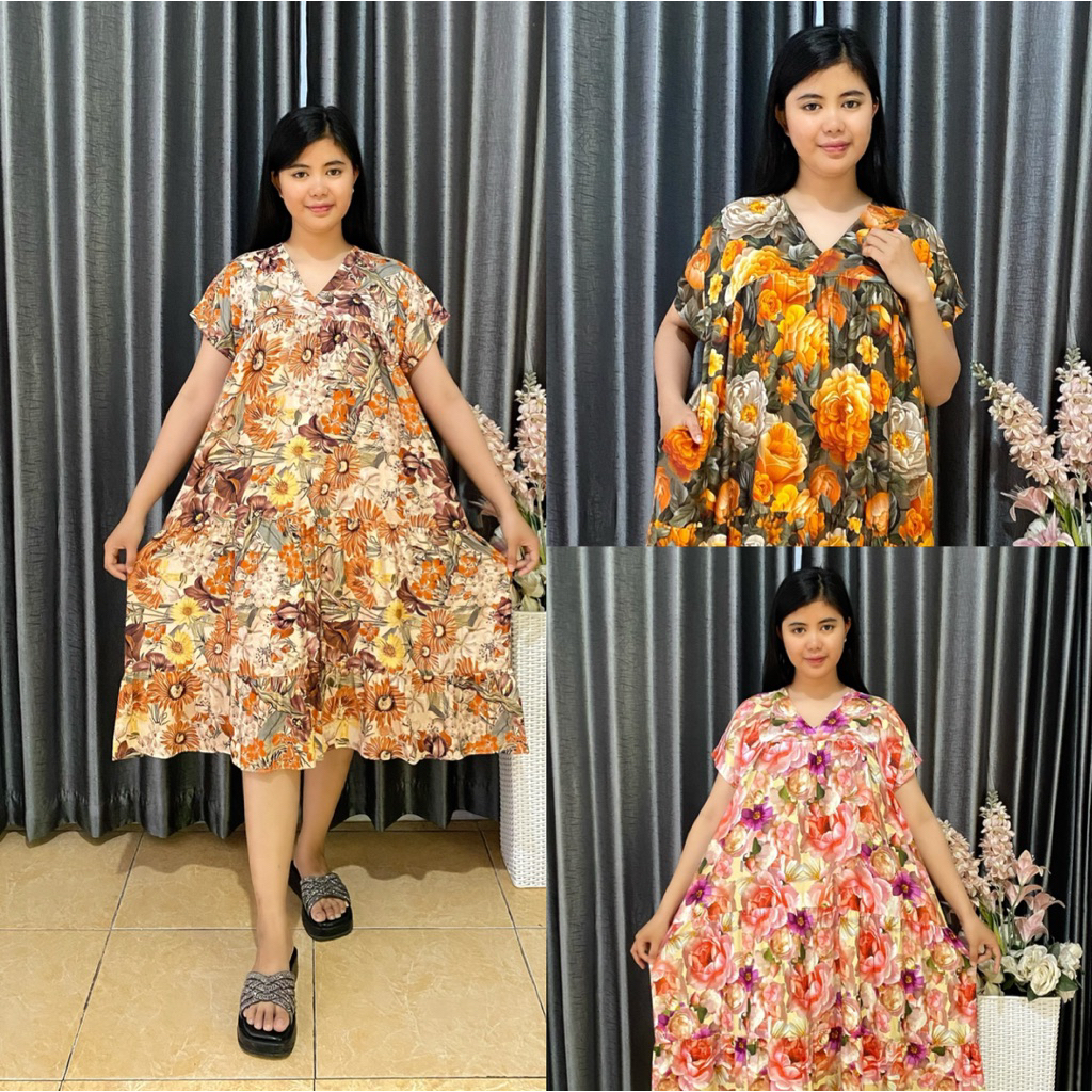 Masayu Homedress Rayon Premium Motif Bunga