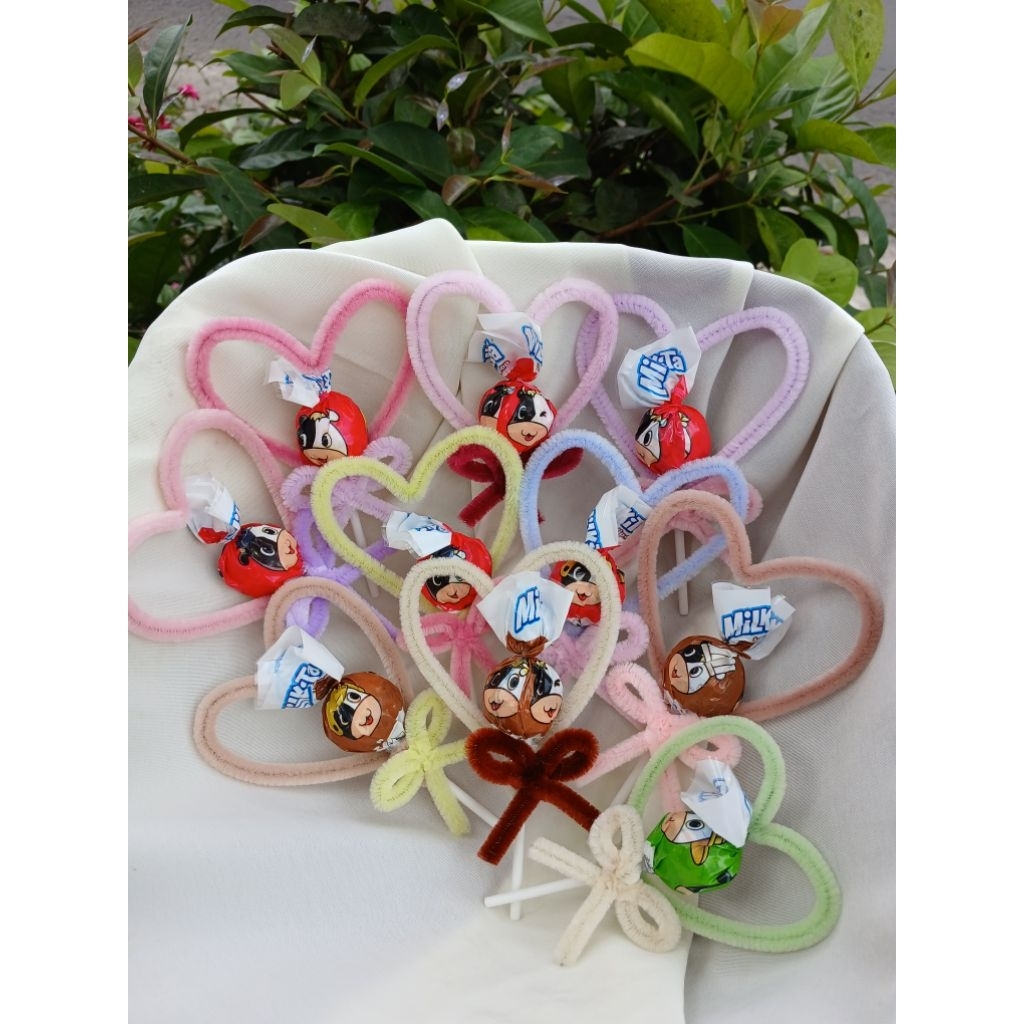 PERMEN MILKITA LOVE KAWAT BULU/BUKET PERMEN MILKITA