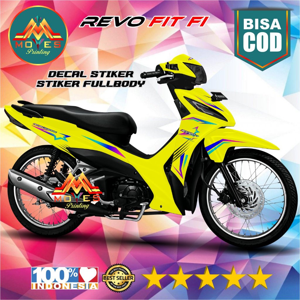 Stiker variasi Revo fit fi full body decal stiker motor revo fit desain simple custom