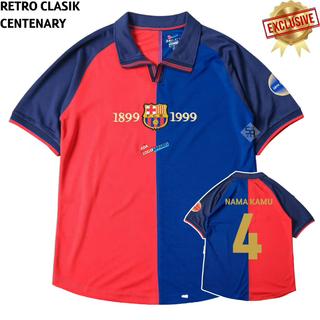 Jersdy Retro Barcelona Home Centenary 1998 1999 - Jersey Barca Vintage 98 99 Grade Original