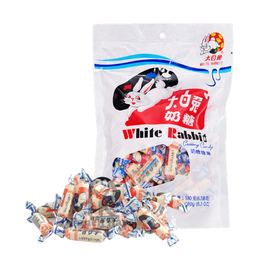 White Rabbit Permen Susu Creamy Milk Candy Original Import 180 gram NON HALAL - Permen Susu Kelinci 