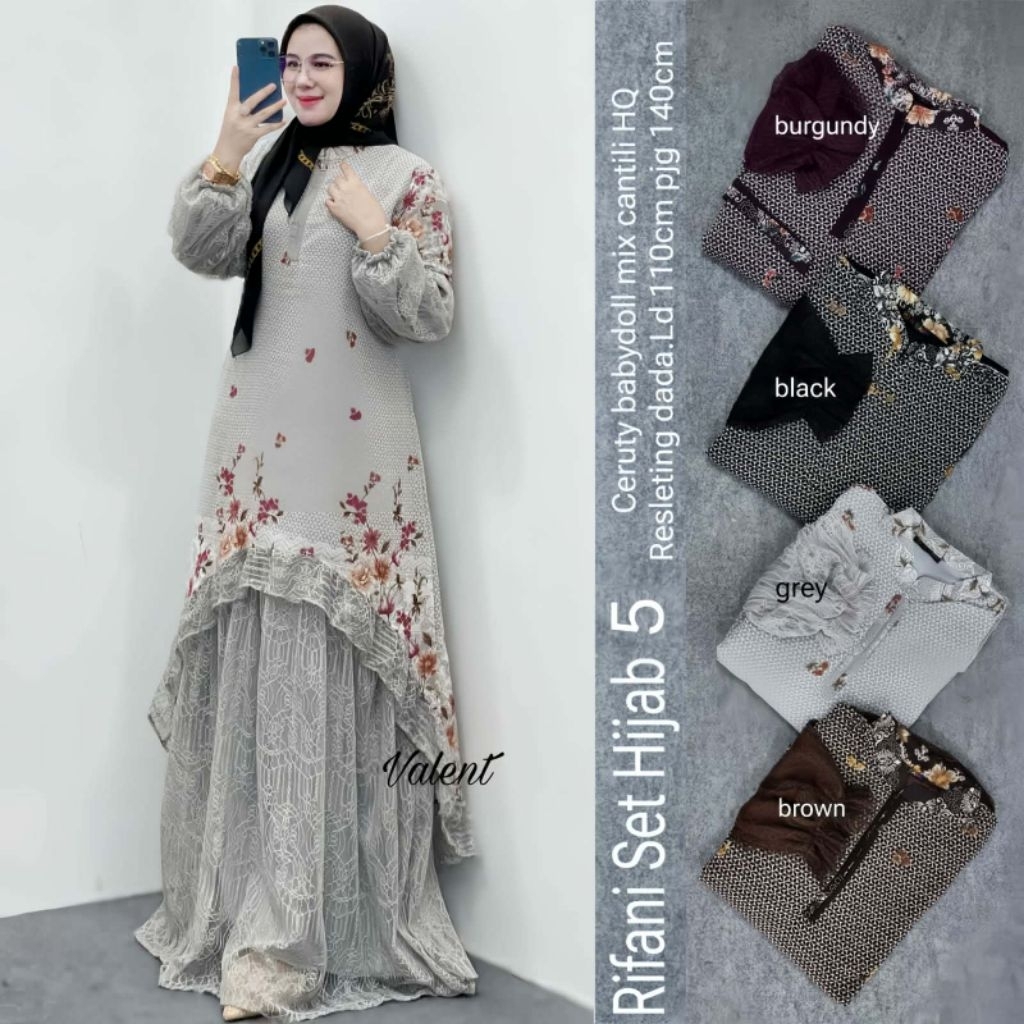 Tsania , Rifani , Vian , Zanita , Syika Dress Set Hijab by Valent