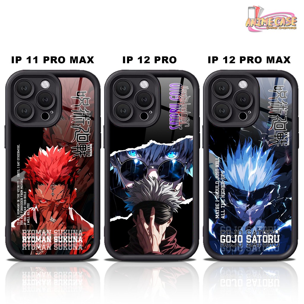 Softcase glossy IPHONE 11 PRO MAX 12PRO 12PROMAX Casing Case Hp Silikon Protek kamera JUTSUKAISEN