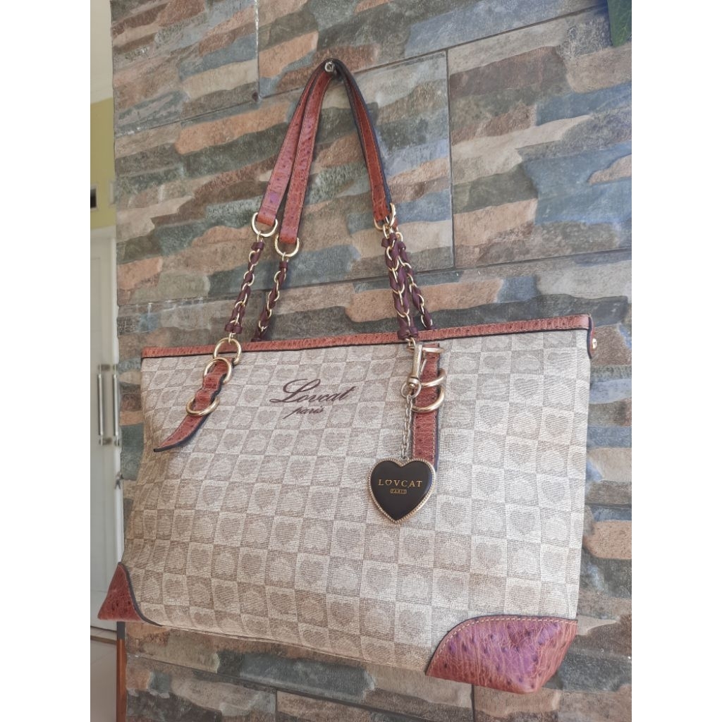 Tote Bag Cokelat LOVCAT - Branded Original