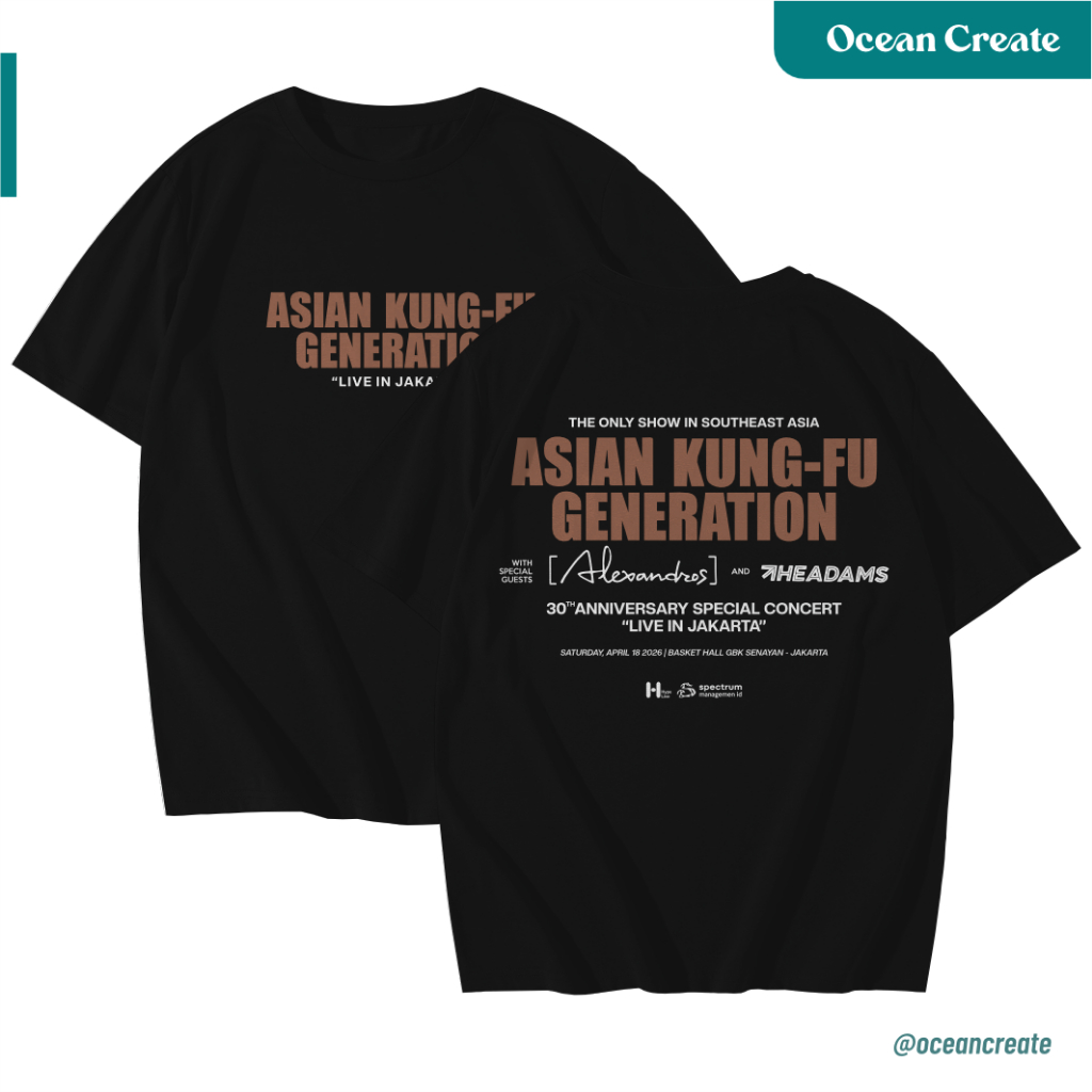 KAOS ASIAN KUNG-FU GENERATION TOUR JAKARTA 100% KATUN 30s