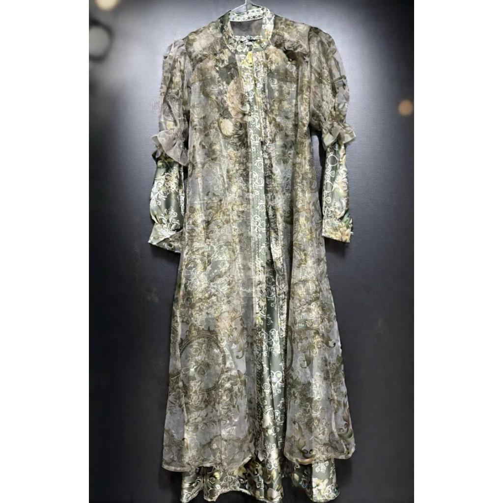 Gamis Satin Mewah Hari Raya (Outer Inner bisa lepas pasang)