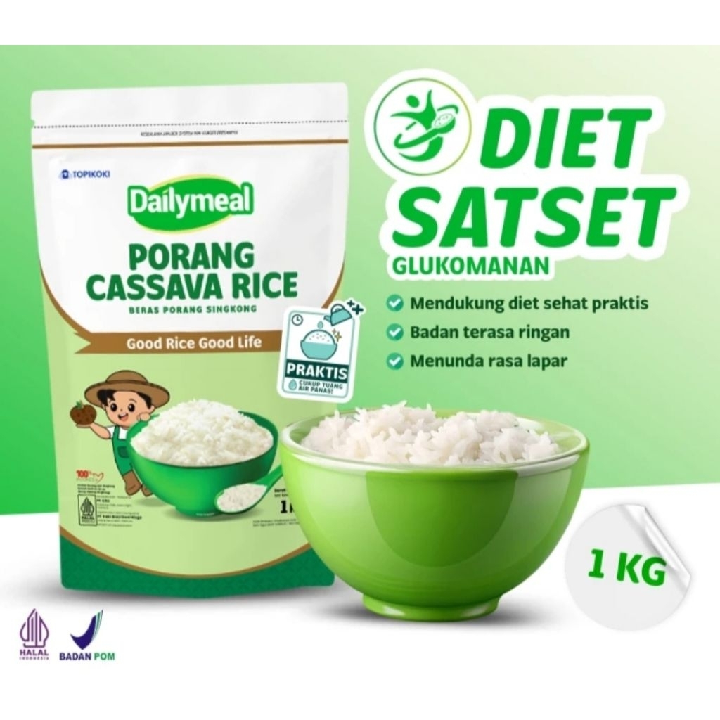 Dailymeal Porang Cassava Rice 1 kg / beras porang singkong / beras