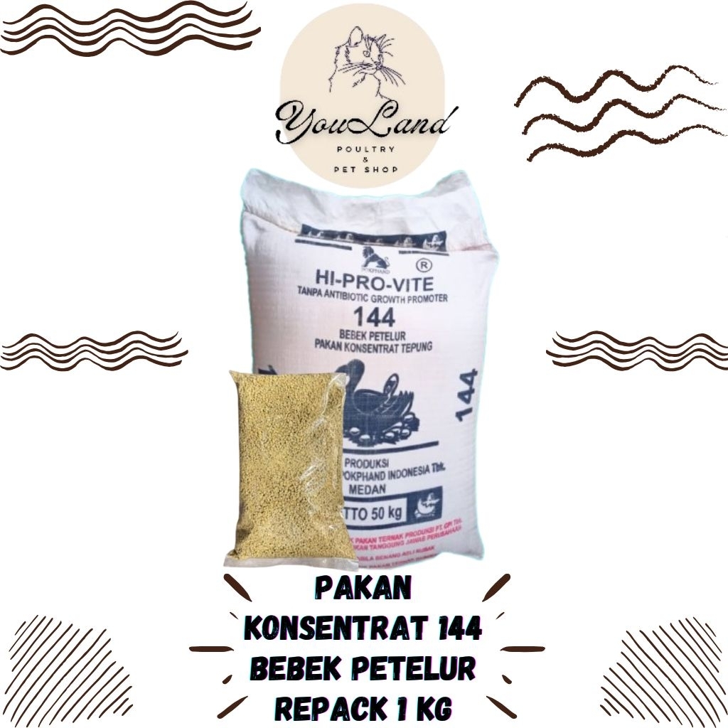 Pakan Konsentrat Bebek Petelur 144 Kemasan Repack 1 kg