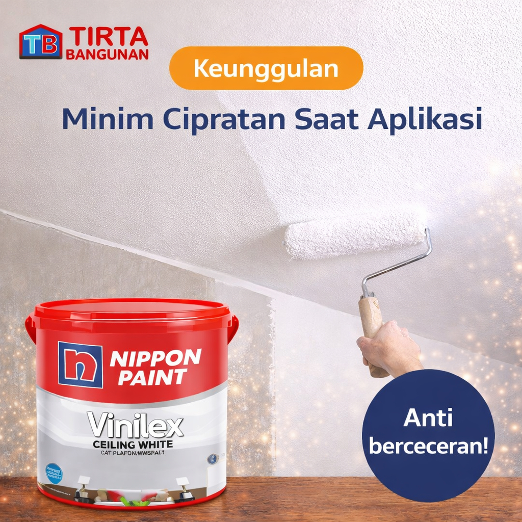 Nippon Paint Vinilex Ceiling White Vinilex Ceiling Cat Plafon Gypsum 5Kg Co