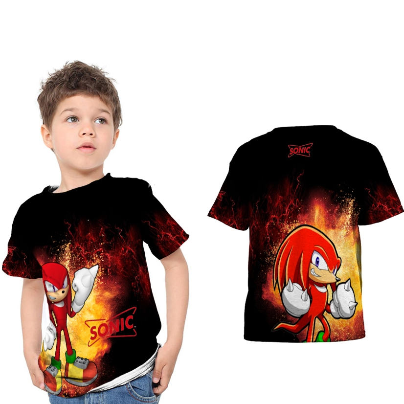 SONIC RED Kaos anak Laki-Laki Sublime Fullprint