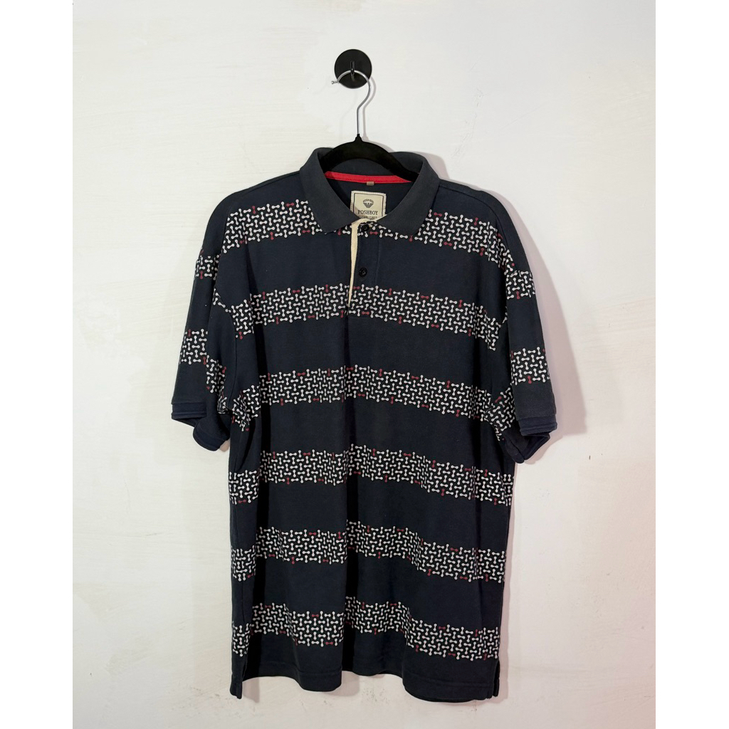 PRELOVED SEMARANG ATASAN PRIA KAOS BERKERAH POSHBOY NAVY