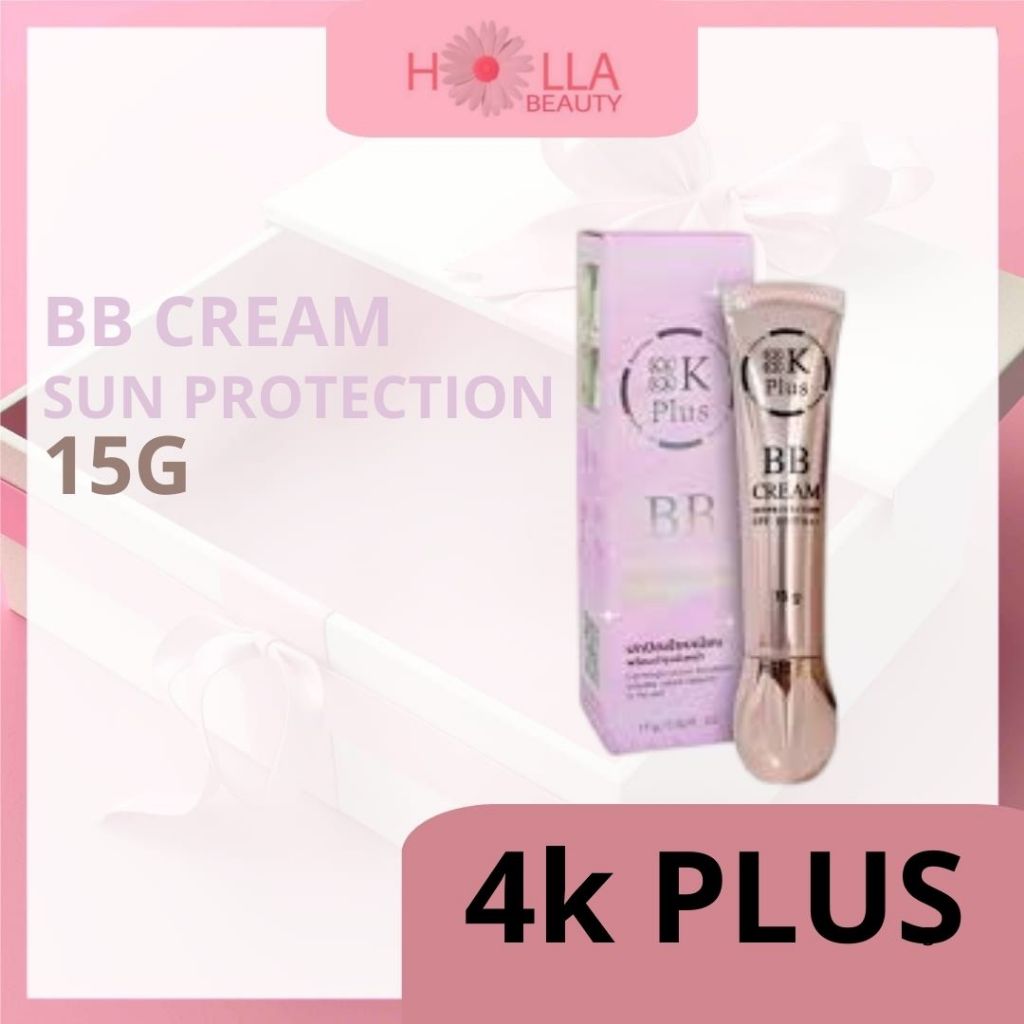 4K PLUS BB CREAM SUN PROTECTION 15GRAM / 4K PLUS BB CREAM / BB CREAM PINK 4K THAILAND