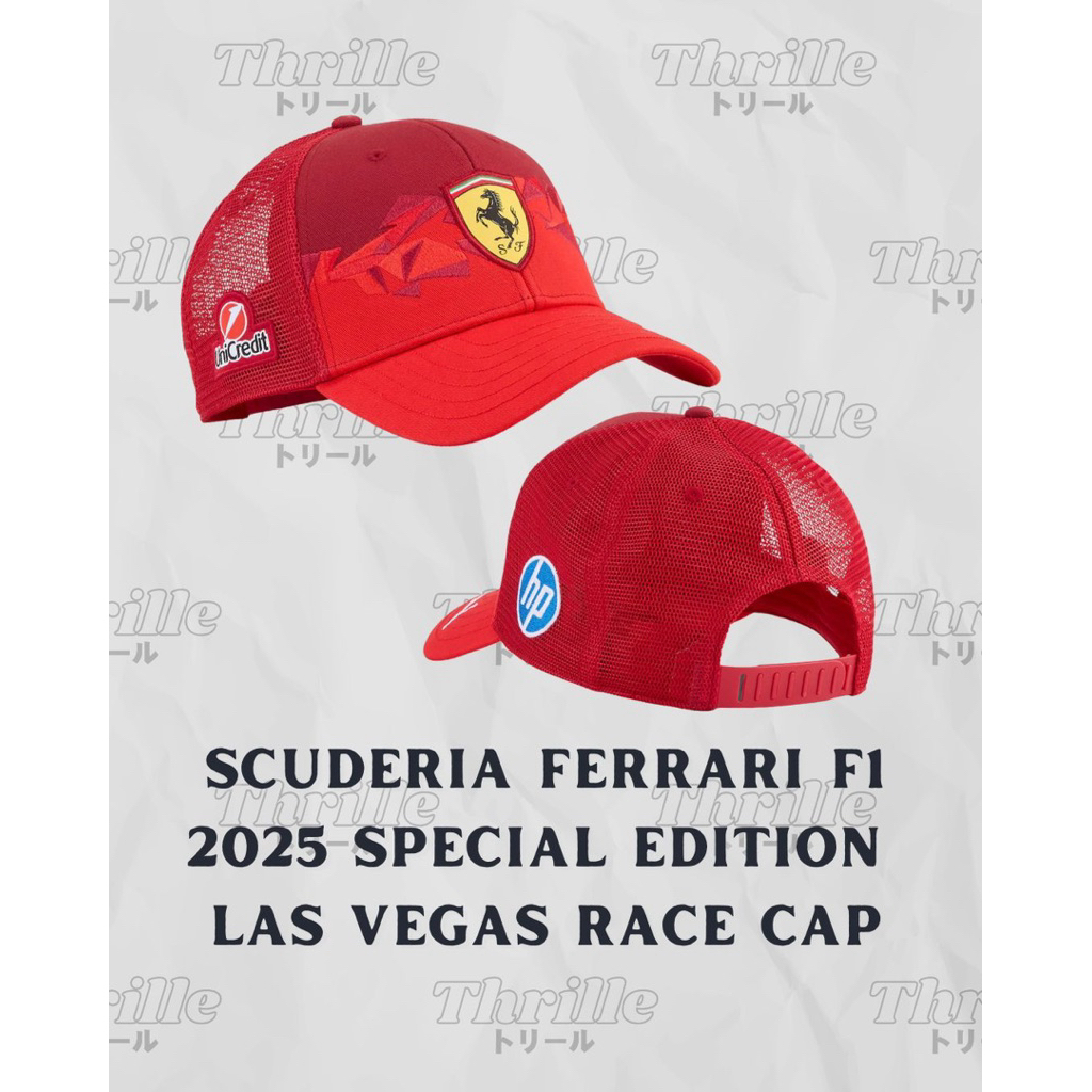 Topi Scuderia Ferrari F1 Puma 2025 Special Edition Las Vegas Race Cap Original