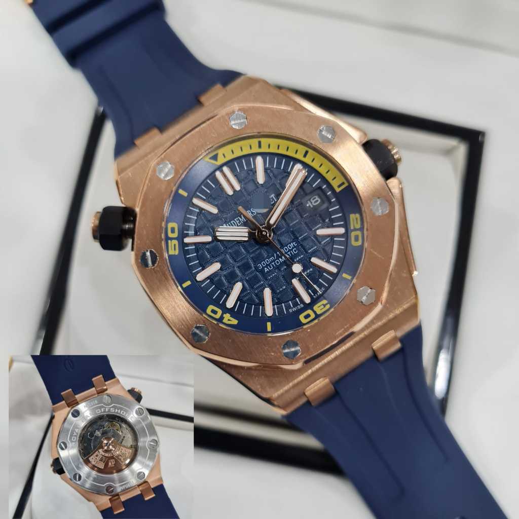 jam Royal Oak Offshore Diver 42MM rose gold rubber strap Automatic SEMI SWISS High quality