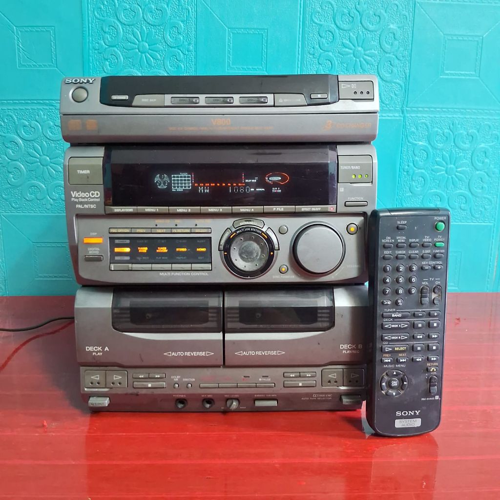Sony V800 radio tape vcd jadul