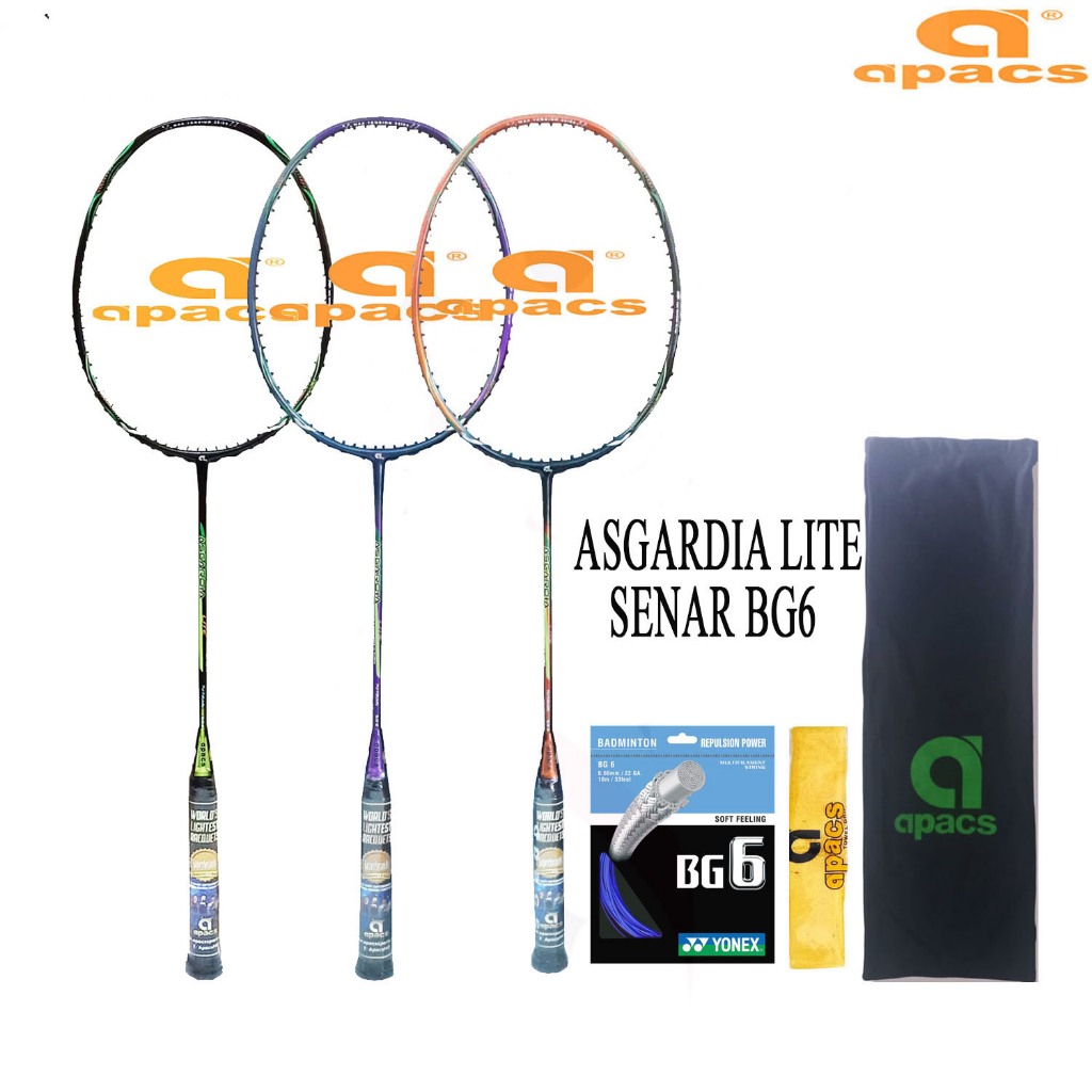 Raket Badminton Apacs Asgardia Lite Bonus Komplit Apacs Asgardia Lite