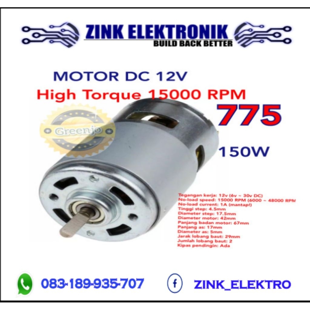 Dinamo Motor DC 775 bearing