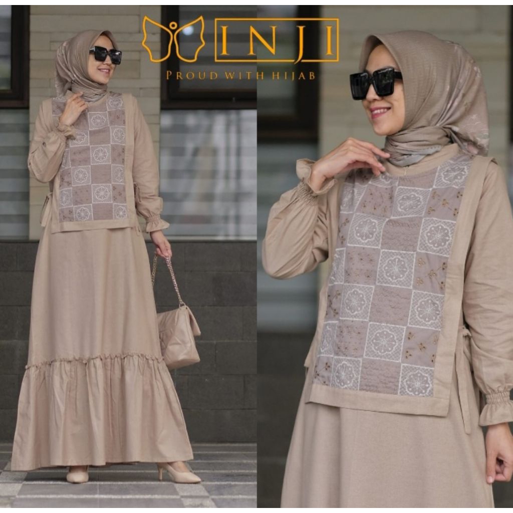 VELY DRESS GAMIS RAYA ORIGINAL BY INJI
