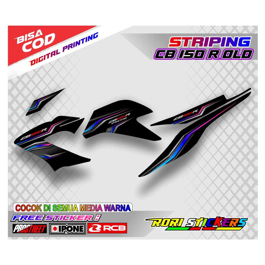 STRIPING VARIASI HONDA CB 150R OLD / STICKER LIST VARIASI MOTOR CB 150R OLD