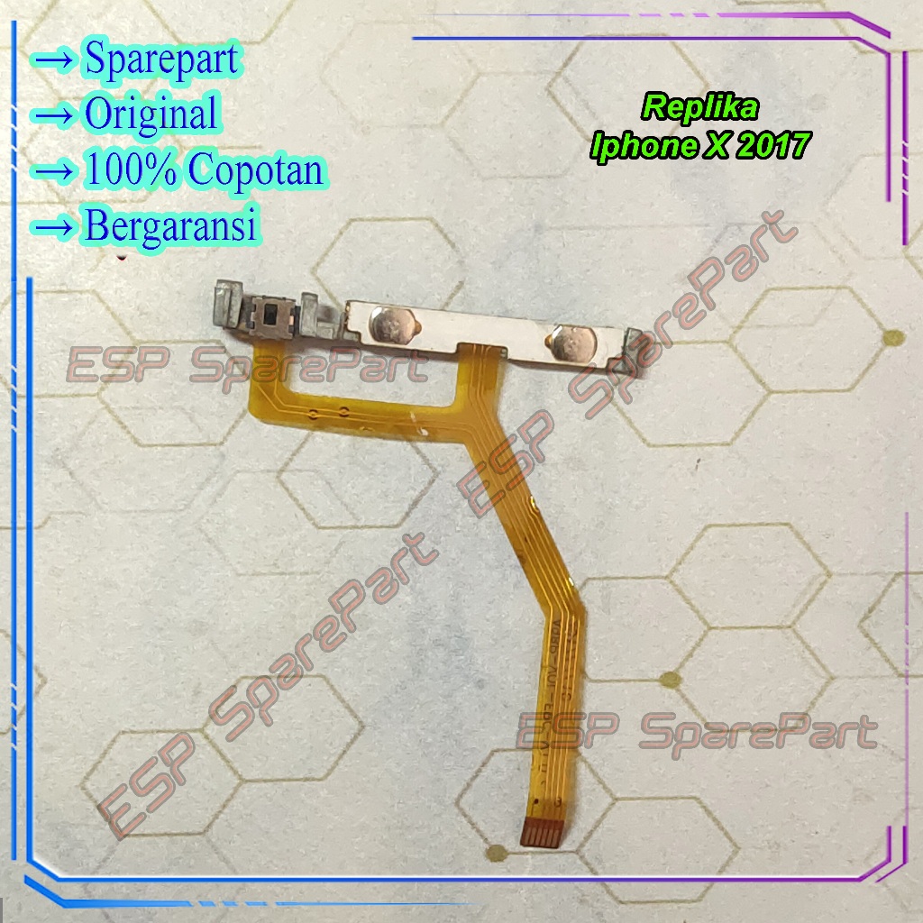 Flex Power Replika Iphone X 2017 Fleksibel Tombol On Off Dan Volume Copotan