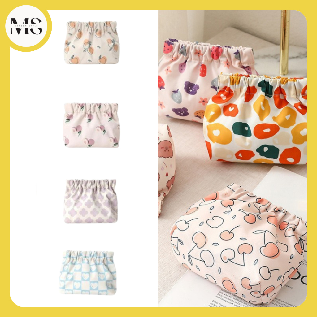 *Miyeon* PC660 Pouch Penyimpanan Serbaguna Tas Kosmetik Mini Dompet Kecil Organizer Bag Travel