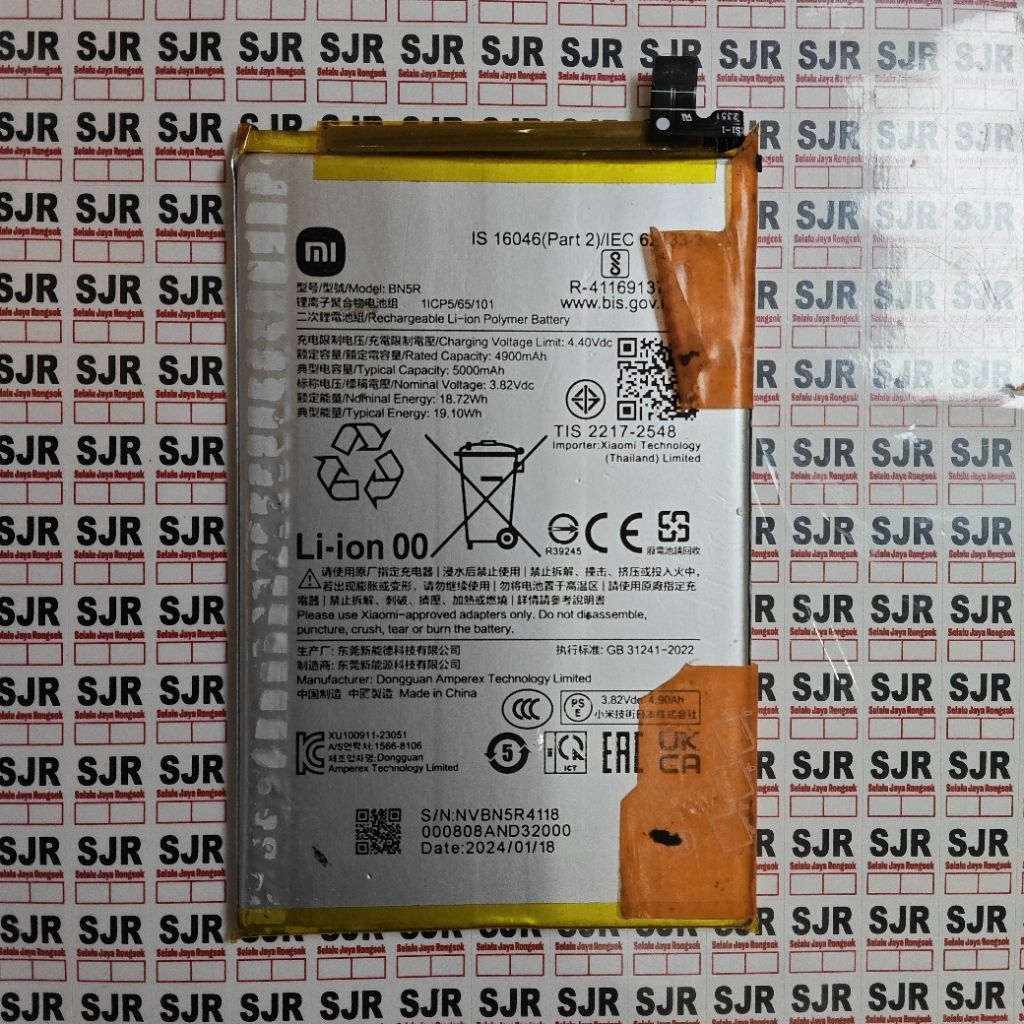 °Baterai Redmi A3 (BN5R) Copotan Ori