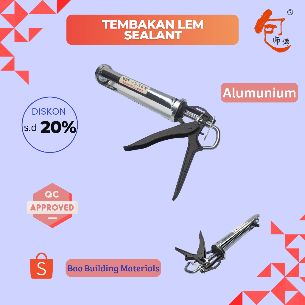 Tembakan Lem Alumunium Sealant Alat Tembak Lem