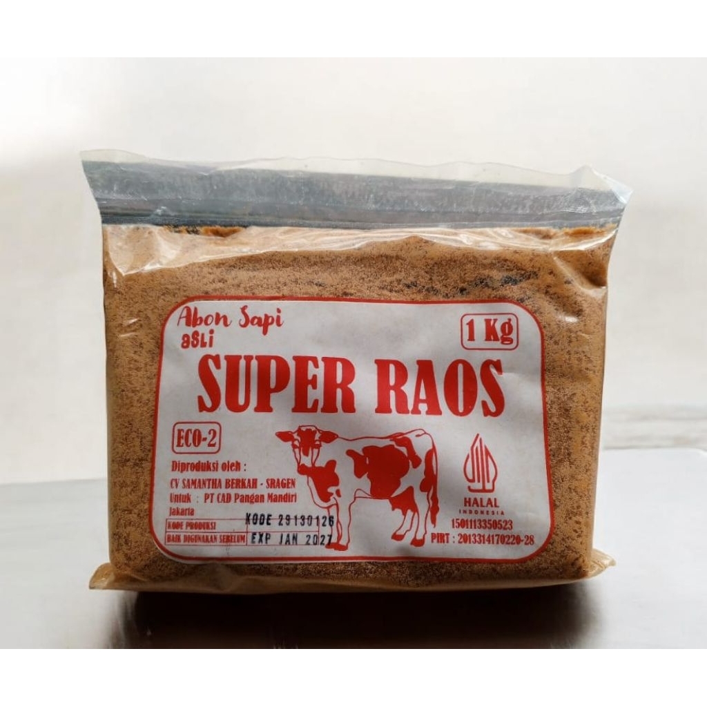Abon Sapi Asli Super Raos Eco 2 kemasan 1 kg