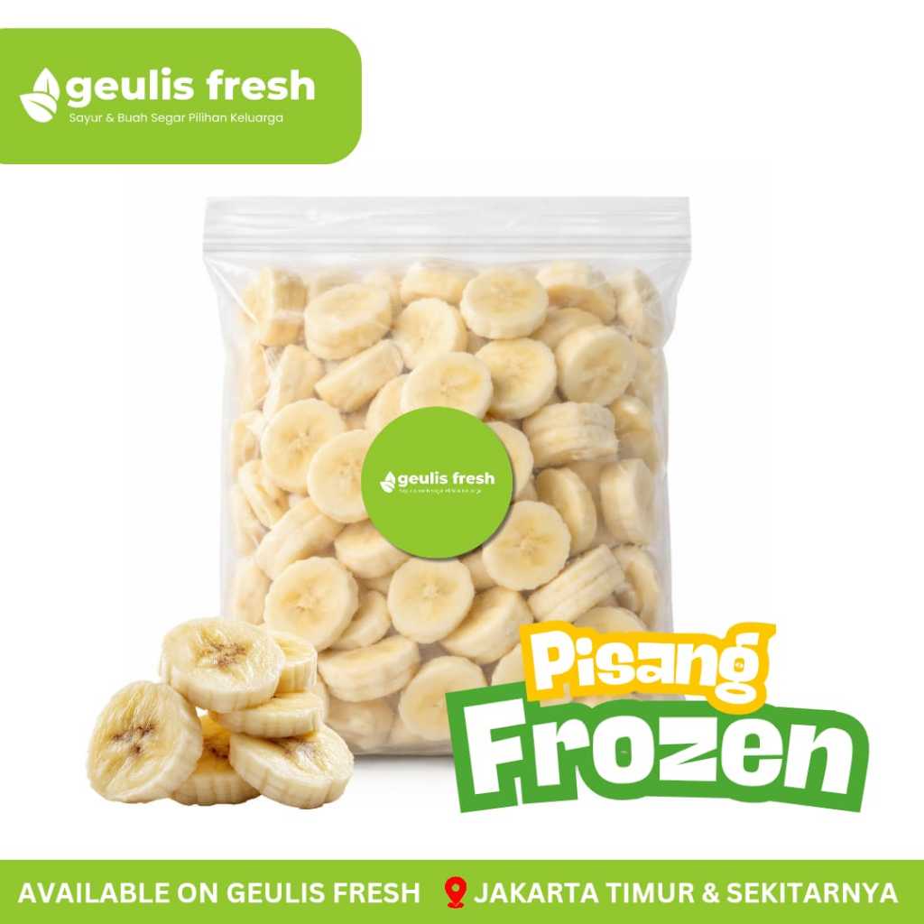 Pisang Frozen Pisang Manis 500gr | Buah Beku Jakarta Timur Geulis Fresh