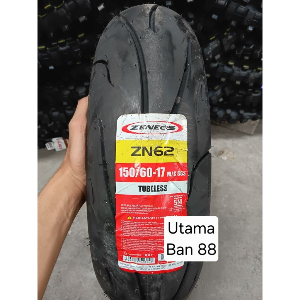 Ban Motor Zeneos 150/60-17 ZN62 Tubeles
