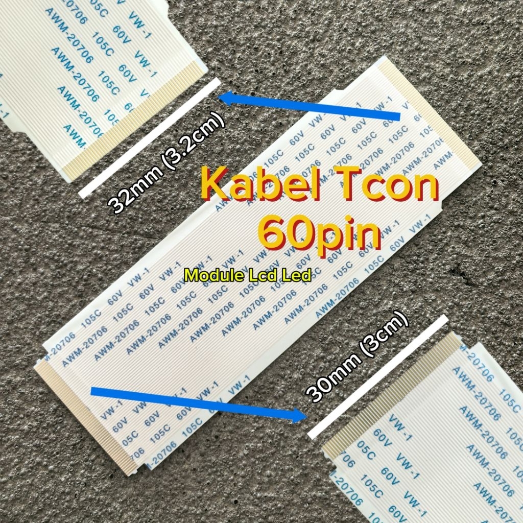 KABEL TCON 60 PIN BEDA SISI PANJANG 10CM