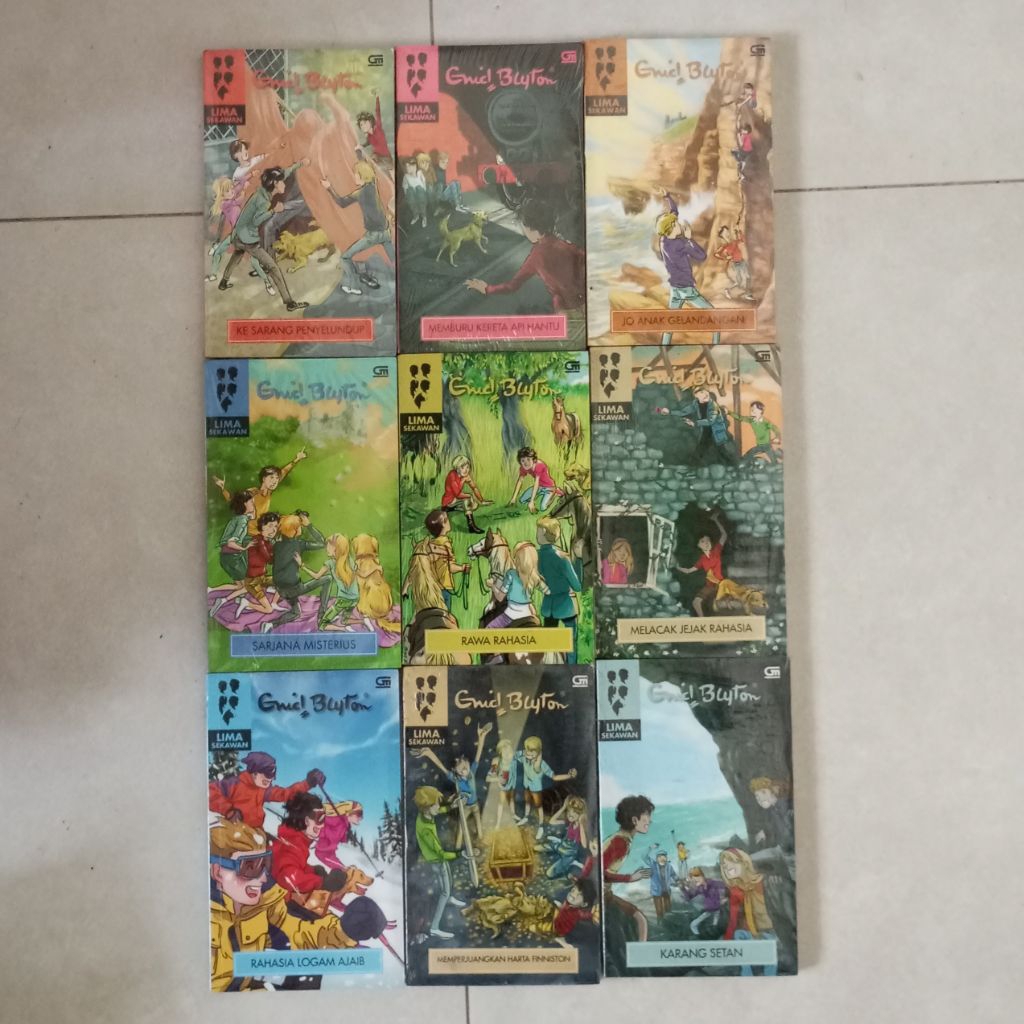 Paket Seri Lima Sekawan - Enid Blyton - Kover Baru