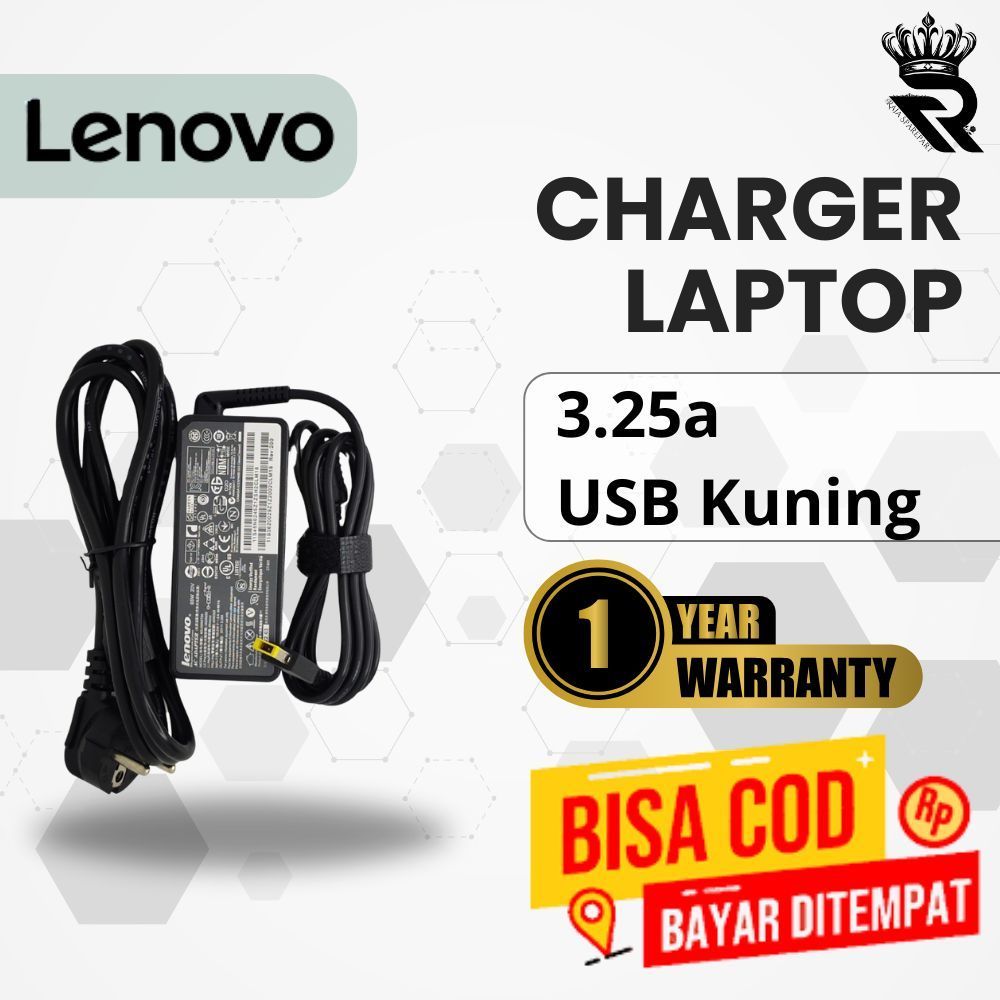 Adaptor Charger for Laptop Lenovo B4400 B4400S B4450 B4450S V4400 V4400U 65W 3.25A USB