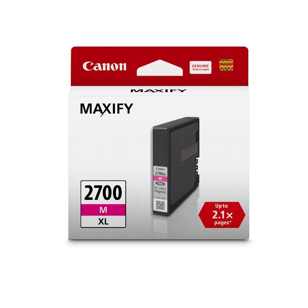 Tinta Original Canon 2700XL Magenta PGI-2700 XL M - Tinta Canon MAXIFY iB4170 MB5170 MB5470 - Tinta 