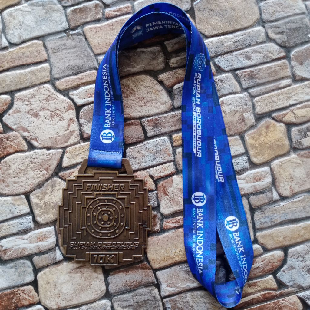 Medali lari event Milo race, Medali Playon Borobudur Marathon running