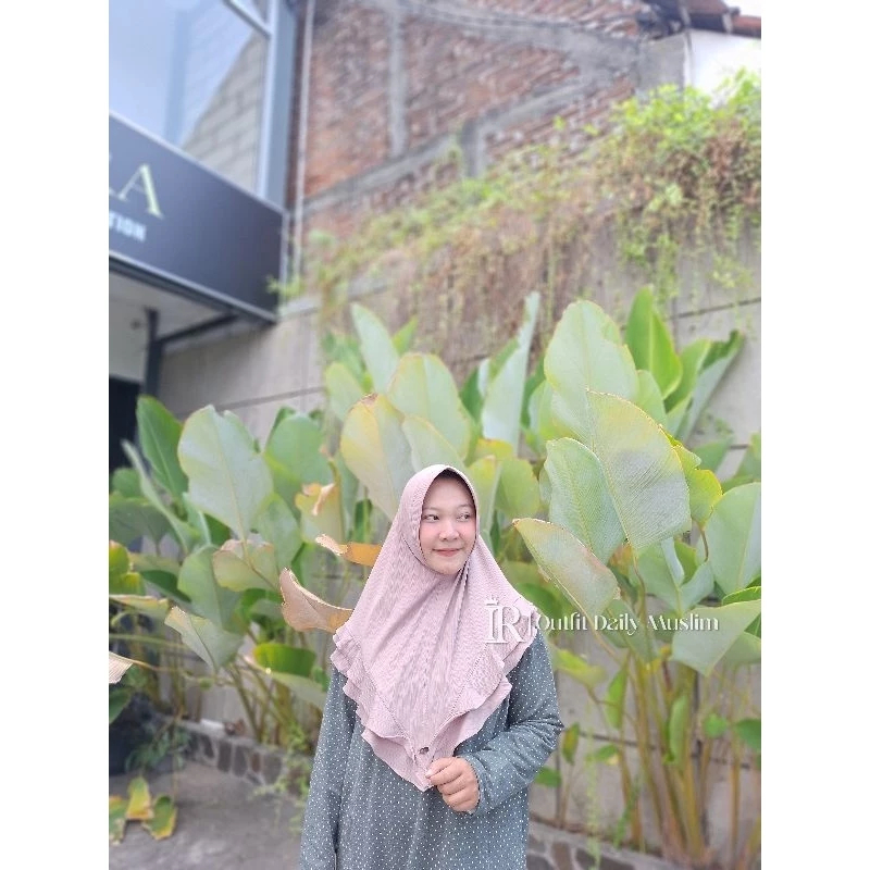 Hijab Instant Belva El Berry | Hijab Jilbab Instant Jersy