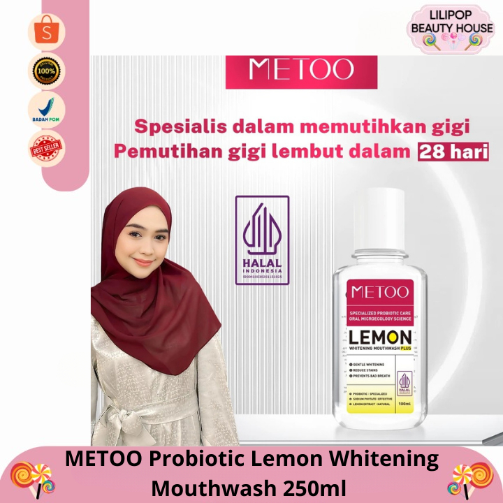 METOO Probiotic Lemon Whitening Mouthwash 250ml