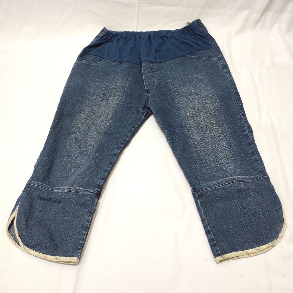 [TOKO ROMBENGAN] CELANA JEANS PENDEK WANITA  PINGGANG KARET